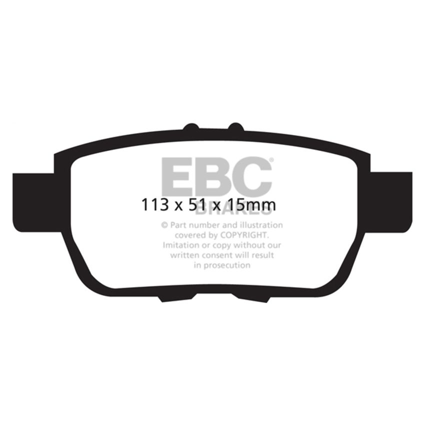 EBC DP61754 05-14 Honda Ridgeline 3.5 Greenstuff Rear Brake Pads