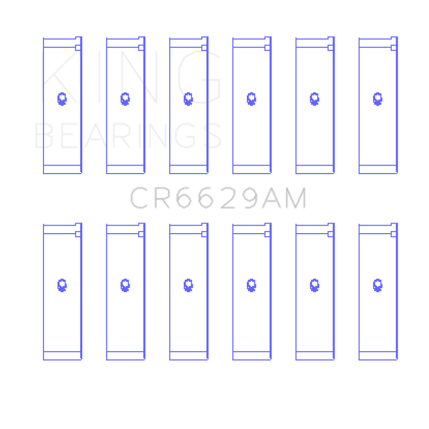 King Mitsubishi 181CI 3.0L 6G72 V6 / 152CI 2.5L 6G73 V6 (Size STD) Rod Bearing Set