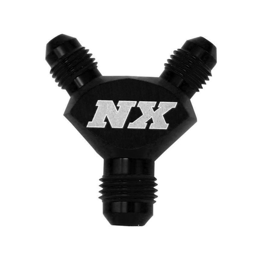 Nitrous Express 16386 6AN x 6AN x 6AN Billet Pure-Flo Y Fitting - Black