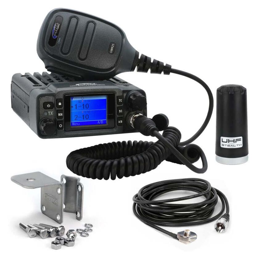 Rugged Radios RKL-GMR25 Radio Kit Lite - GMR25 Waterproof GMRS Mobile Radio with Stealth Antenna