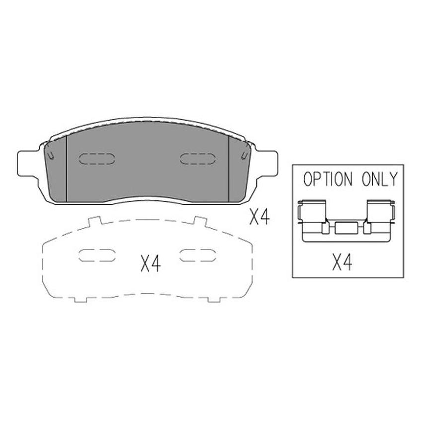 Dash 4 Brakes MD1011 Dash4 Premium Semi-Metallic Pads