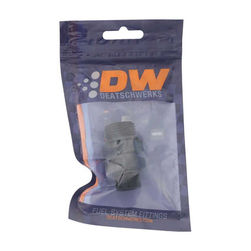 DeatschWerks 8AN ORB Male to 10AN ORB Male Swivel Adapter - Anodized Matte Black