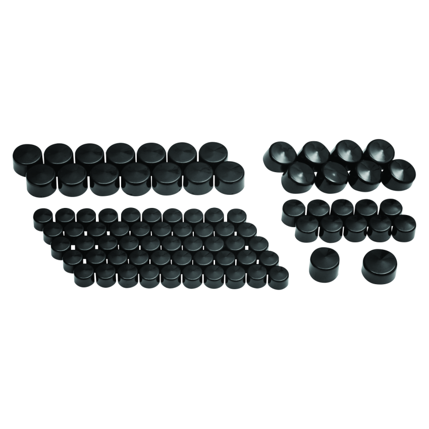 Kuryakyn 2452 Kool Kaps Engine Kit Twin Cam & Evolution Motors Gloss Black