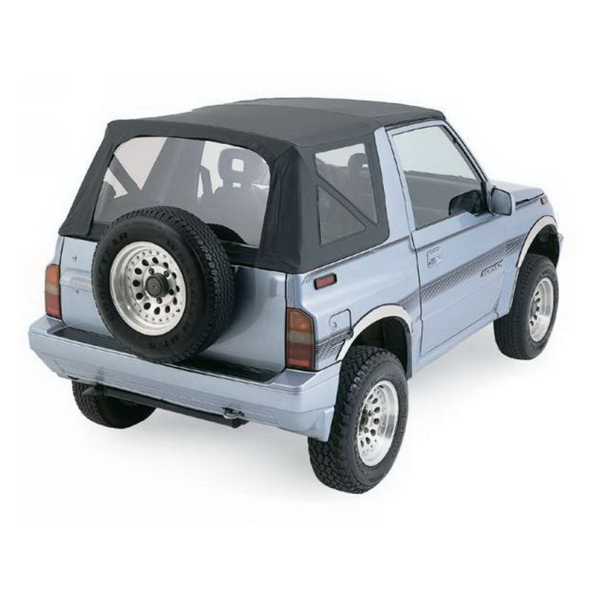 Rampage 1988-1994 Geo Tracker Soft Top OEM Replacement - Black Denim