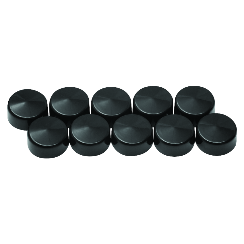 Kuryakyn 2458 Kool Kaps Gloss Black 9/16inch Hex Head