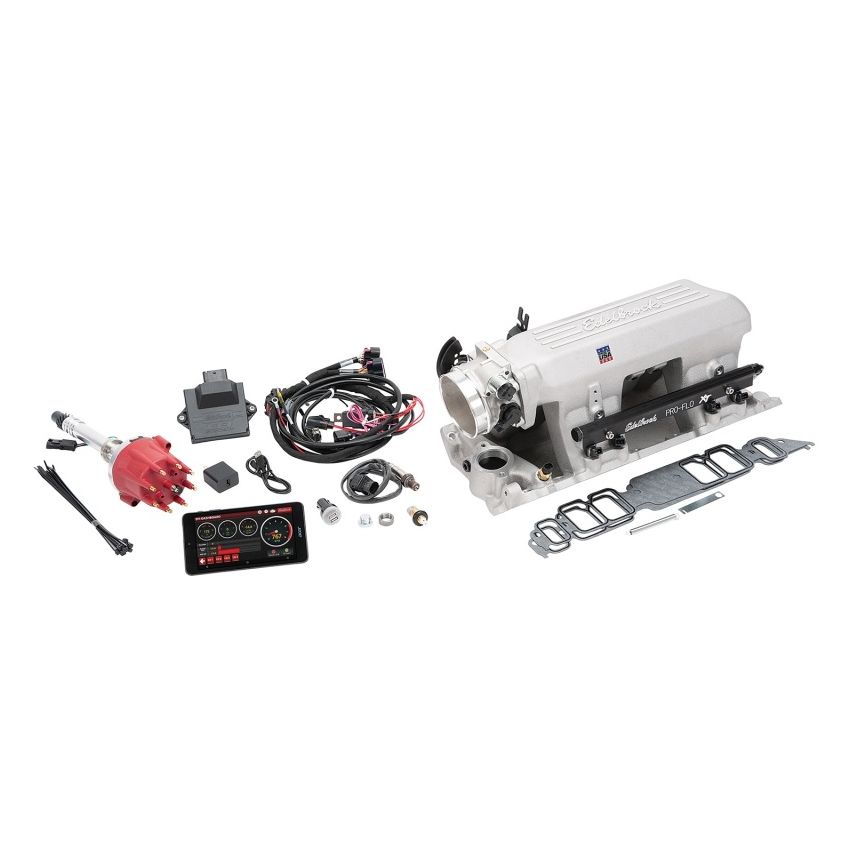 Edelbrock 35880 Pro Flo 4 XT EFI System Seq Port BBC Rect Port Std Deck 775 Max HP 60lb/hr Satin Finish