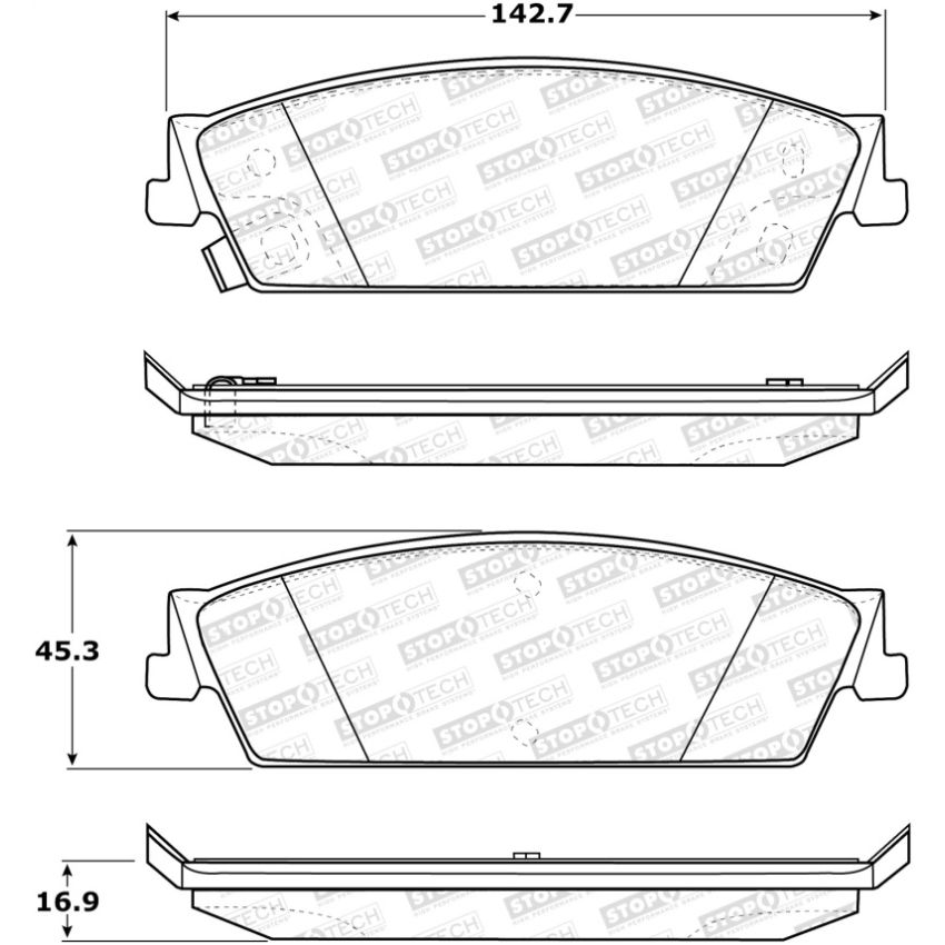 Stoptech 308.11940 Street Brake Pads