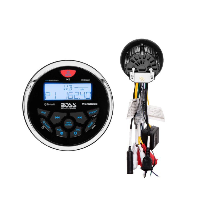 BOSS Audio Systems Marine Gauge Receiver / Bluetooth / No CD / USB / AM FM