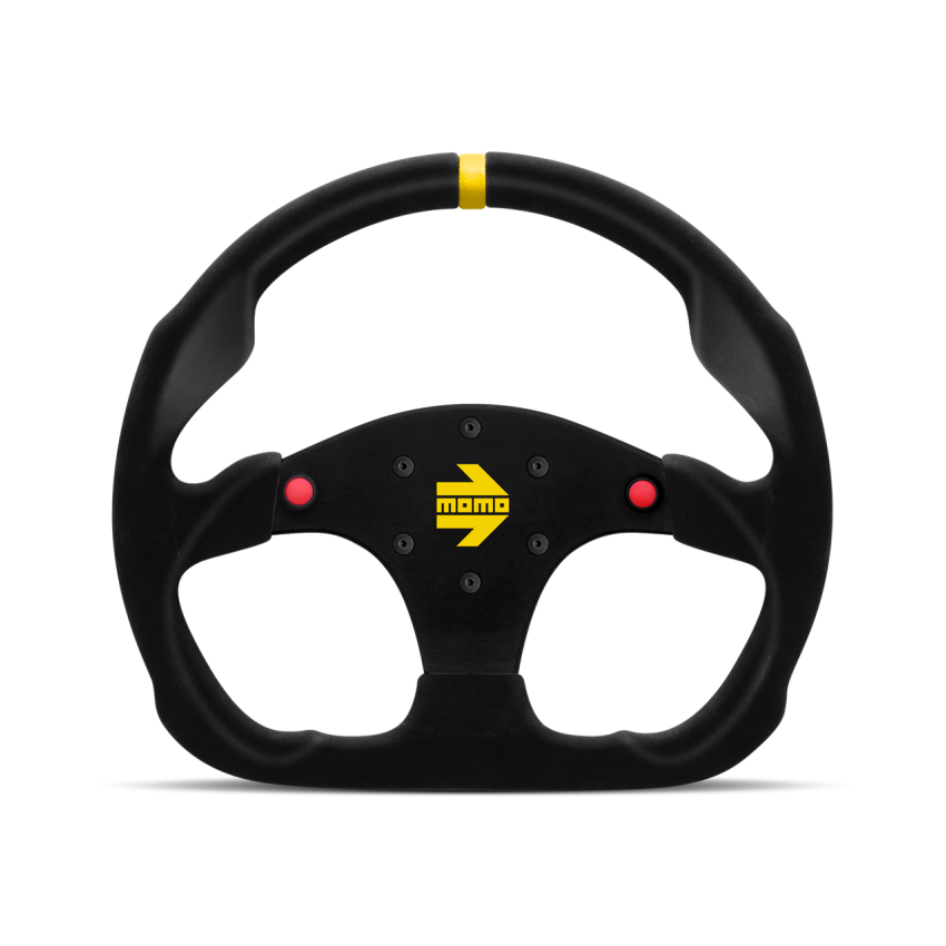 MOD 30 Steering Wheel Black Suede w/Buttons