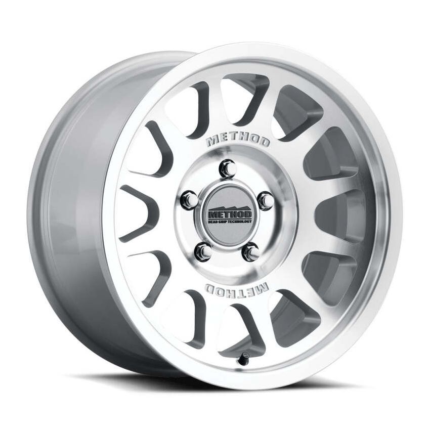Method Wheels MR70378580300 Method MR703 Bead Grip 17x8.5 0mm Offset 8x6.5 130.81mm CB Machined/Clear Coat Wheel
