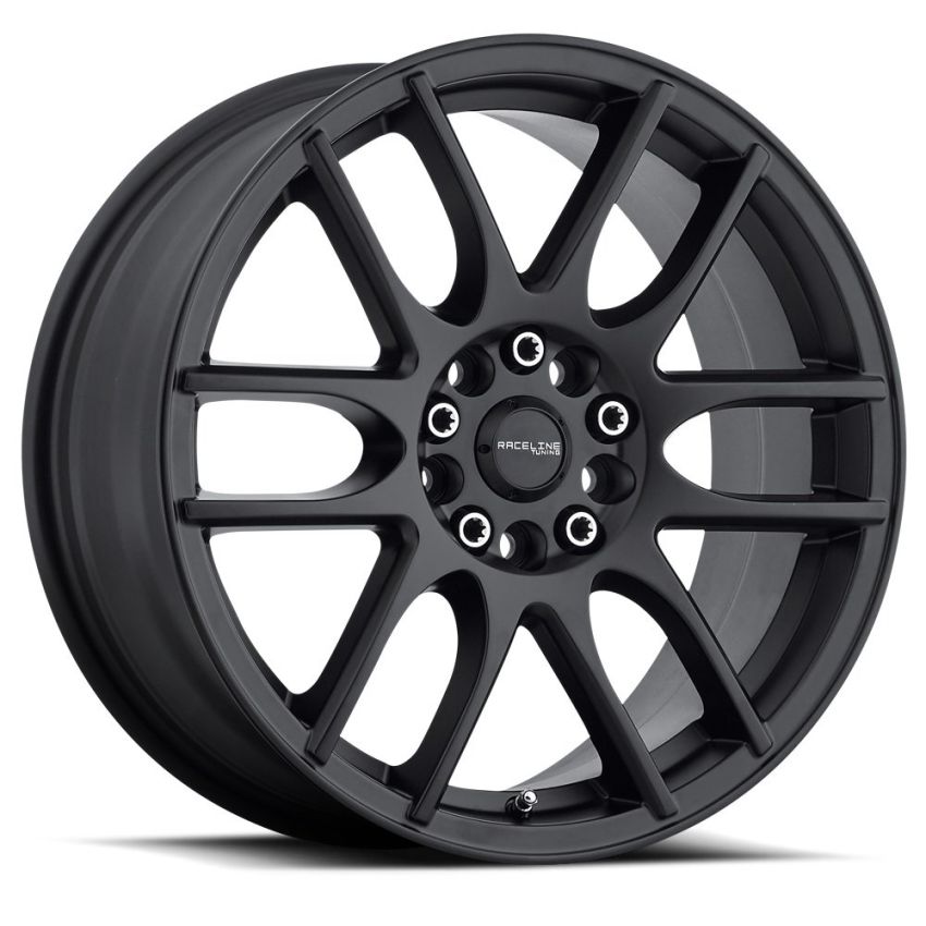 Raceline 141B Mystique 17x7.5in / 5x108/5x114.3 BP / 40mm Offset / 72.62mm Bore - Satin Black Wheel