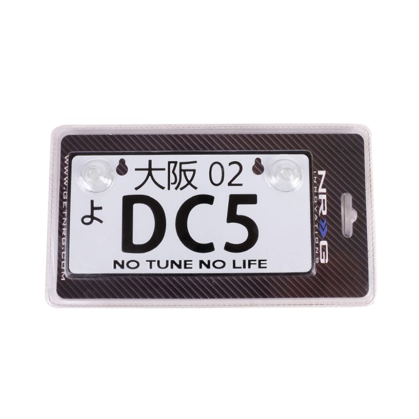 NRG Mini JDM Style Aluminum License Plate (Suction-Cup Fit/Universal) - DC5