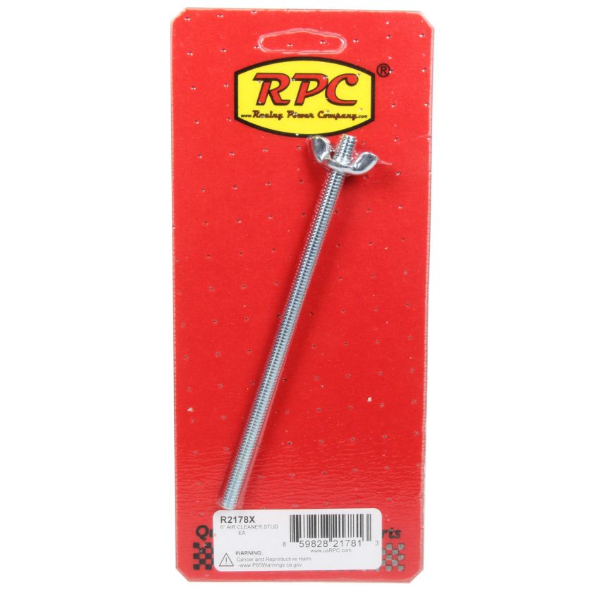RACING POWER CO-PACKAGED RPCR2178X 6In Air Cleaner Stud 1/4 -20