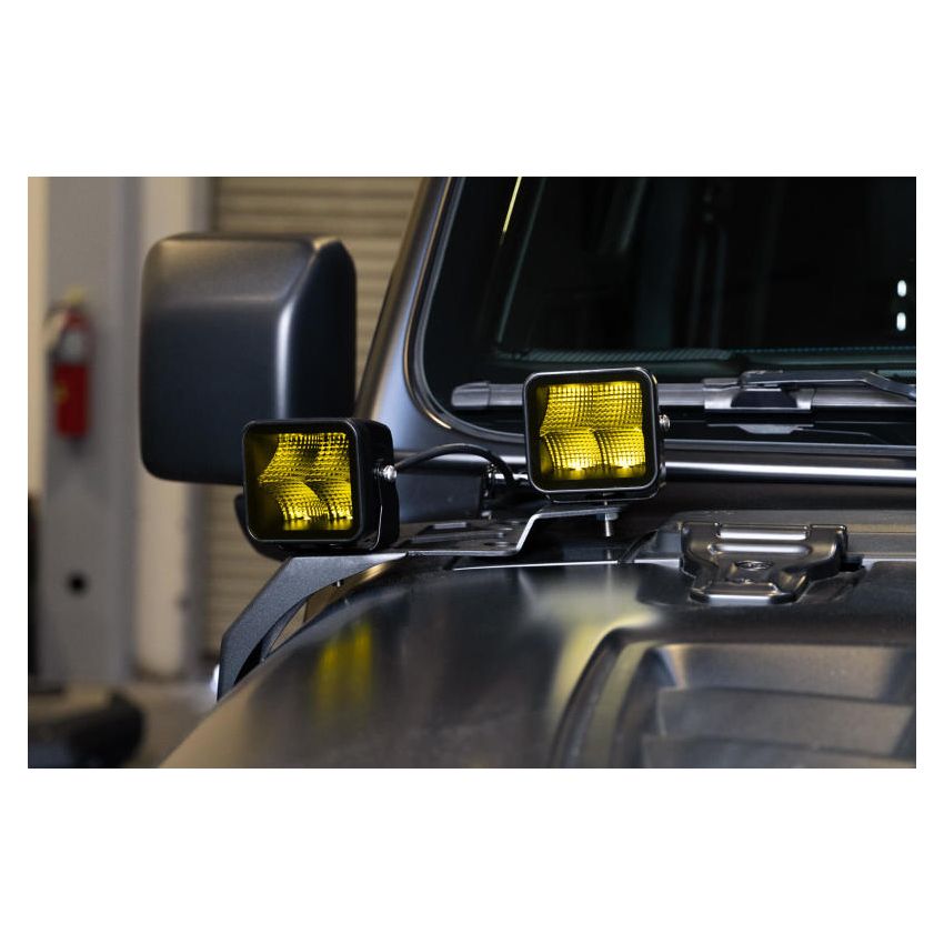 DV8 Offroad 3in Elite Series LED Amber Pod Light