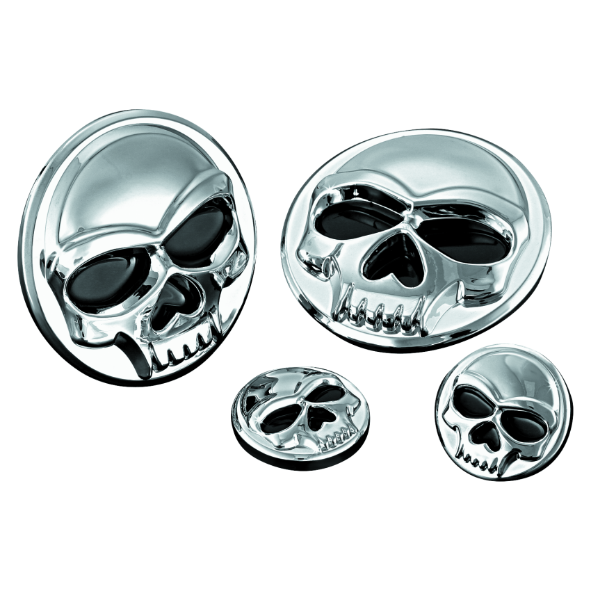 Kuryakyn 1492 Replacement Components Zombie Medallions 1in Diameter Chrome