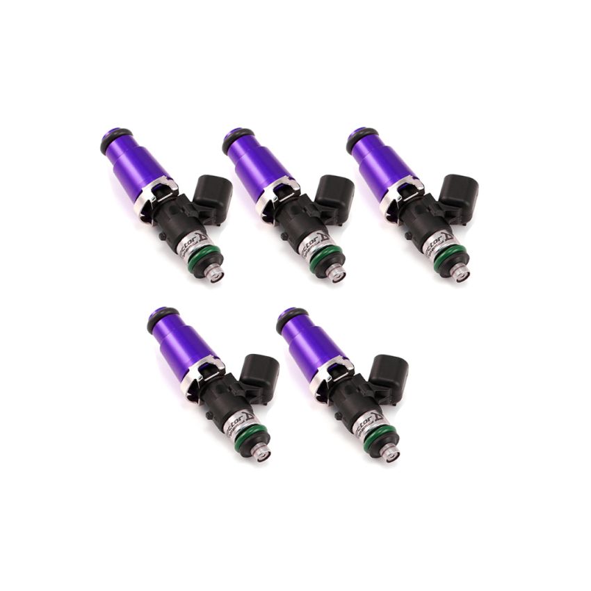 Injector Dynamics 1700cc Injectors - 60mm Length - 14mm Purple Top - 14mm Lower O-Ring (Set of 5)