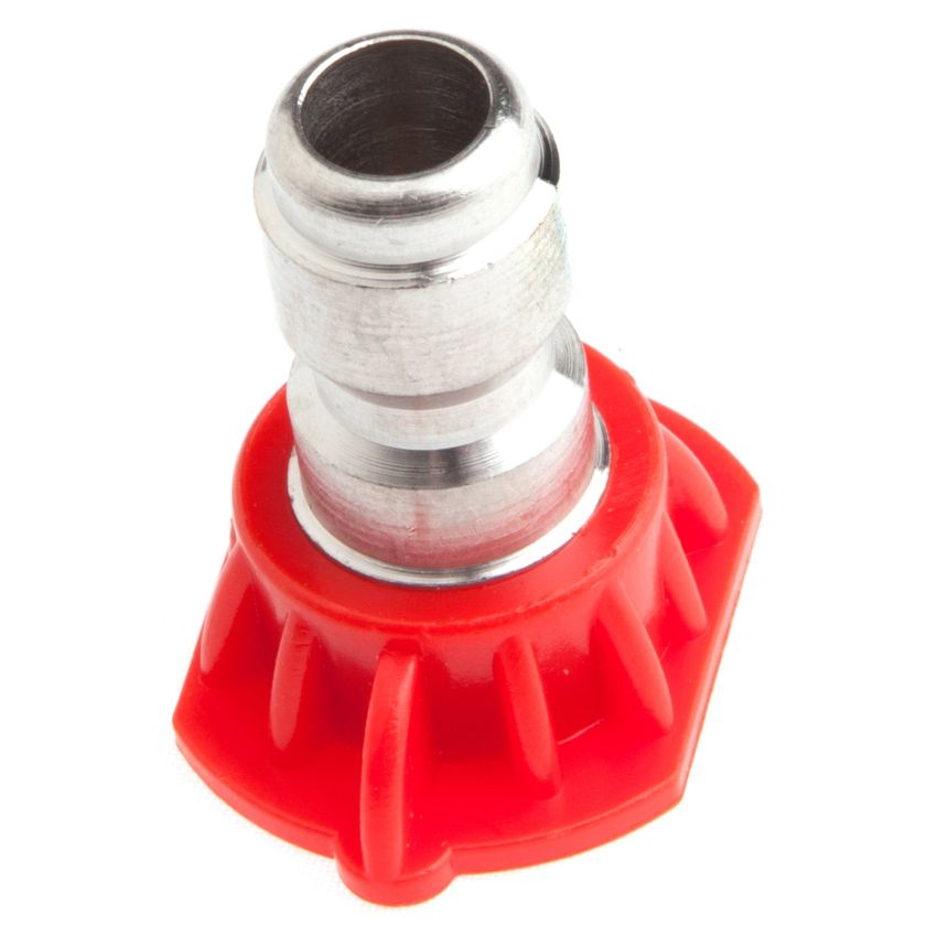 Forney 75157 Pressure Washer Accessories, Quick Connect Spray Nozzle, Blasting, 0-Degree-by-4.5mm, Red
