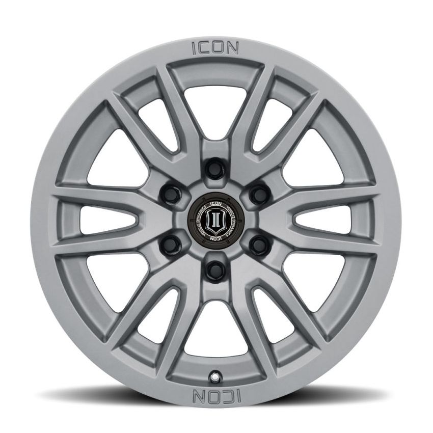 ICON 2417858347TT Vector 6 17x8.5 6x5.5 0mm Offset 4.75in BS 106.1mm Bore Titanium Wheel