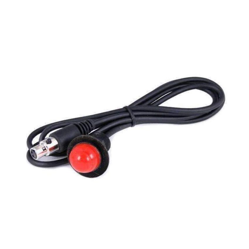 Rugged Radios PTT-HM-SC Hole Mount Push to Talk Cable (PTT) with 48 Straight Cord for Intercoms