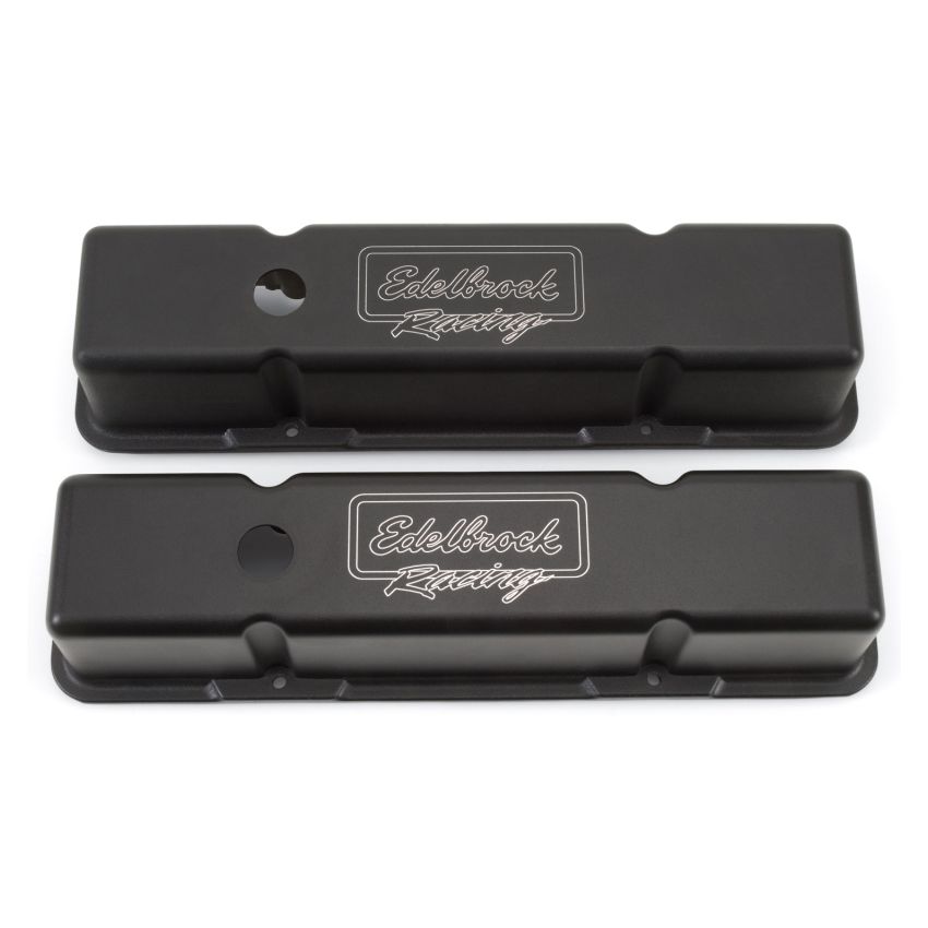 Edelbrock Valve Cover Victor Series Chevrolet 1959-1986 262-400 CI V8 Tall Black
