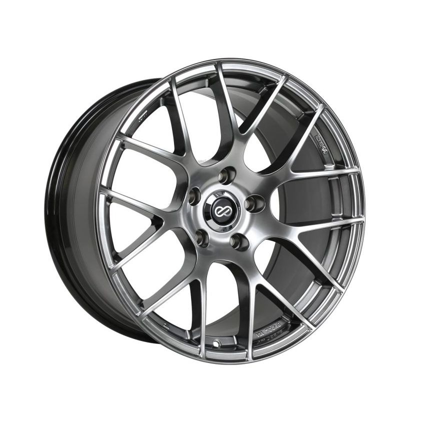 Enkei Raijin 18x8.5 45mm Offset 5x100 Bolt Pattern 72.6 Bore Diameter Hyper Silver Wheel