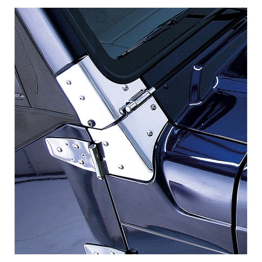 Rugged Ridge 97-06 Jeep Wrangler Stainless Steel Windshield Hinges