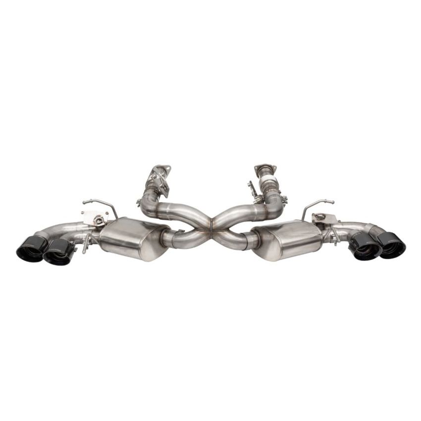 CORSA Performance 21100BLK Corsa 2020-24 Corvette C8 3in Valved Cat-Back 4.5in Blk Quad Tips - Fits Factory Perf Exhaust w/ AFM