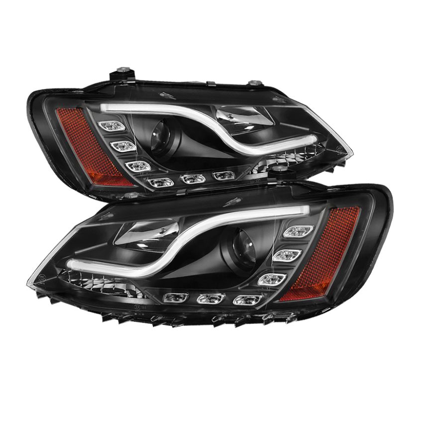 SPYDER 5073648 Projector Headlights - Light Tube - DRL - Black