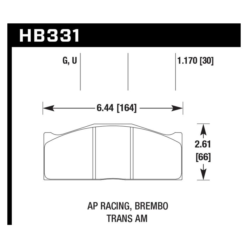 Hawk Performance HB331Q1.17 DTC-80 Disc Brake Pad