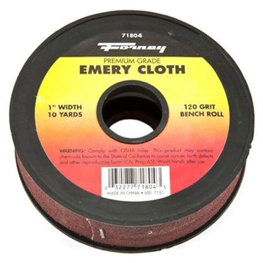 Forney 71805 Emery Cloth, 180-Grit, 1-Inch-by-10-Yard Bench Roll