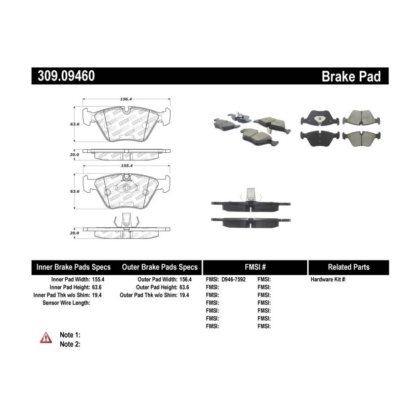 StopTech Performance 04-09 BMW X3 (E38) / 06-09 Z4 3.0Si (E86) / 00-07 330 Series Front Brake Pads