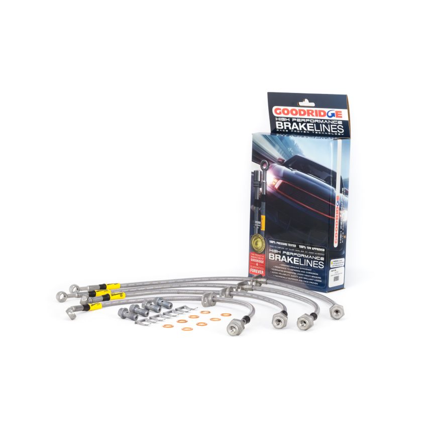 Goodridge 12-13 Honda Civic (Si Models) / 13 Acura ILX 2.4L Lrg Disc SS Brake Lines