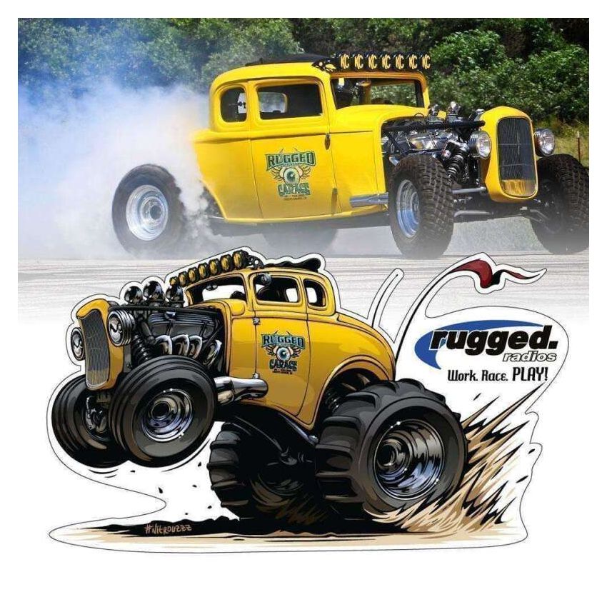 Rugged Radios STICKER-RUGGED32-NI 32 Die Cut Sticker