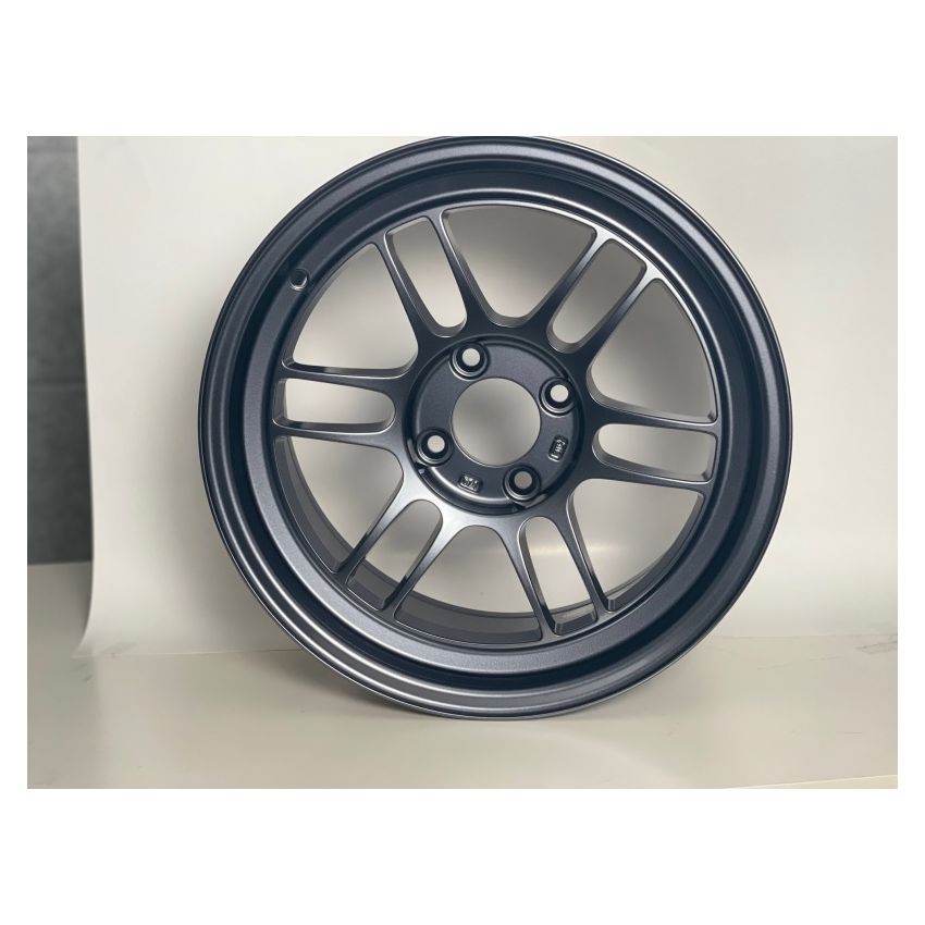 Enkei RPF1 15x8 4x100 28mm Offset 5 Hub Bore Gunmetal Wheel - 11.64Lbs (MOQ 40)