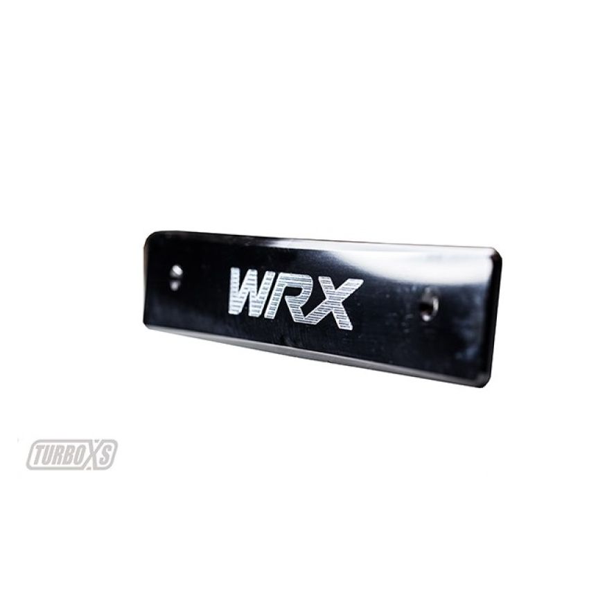 Turbo XS 08-14 Subaru WRX/STi Billet Aluminum License Plate Delete Black Machined WRX Logo