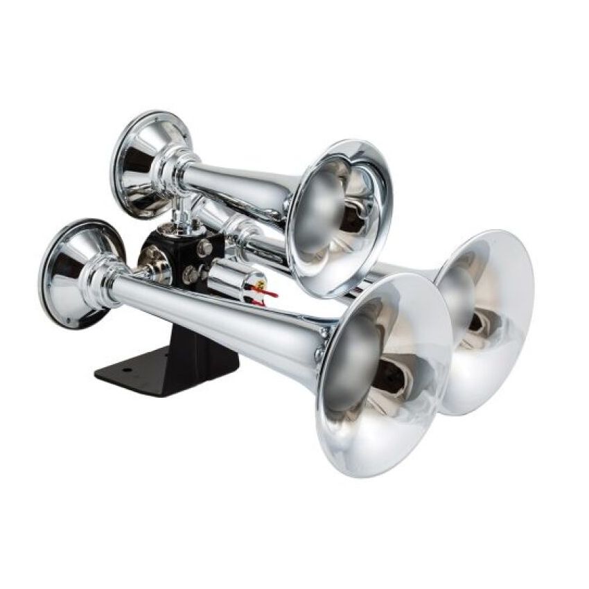 Kleinn Air Horns 500 Kleinn Chrome Triple Horn/ 13.5In/11.75In/8.5In- Chrome-Plated High Impact ABS