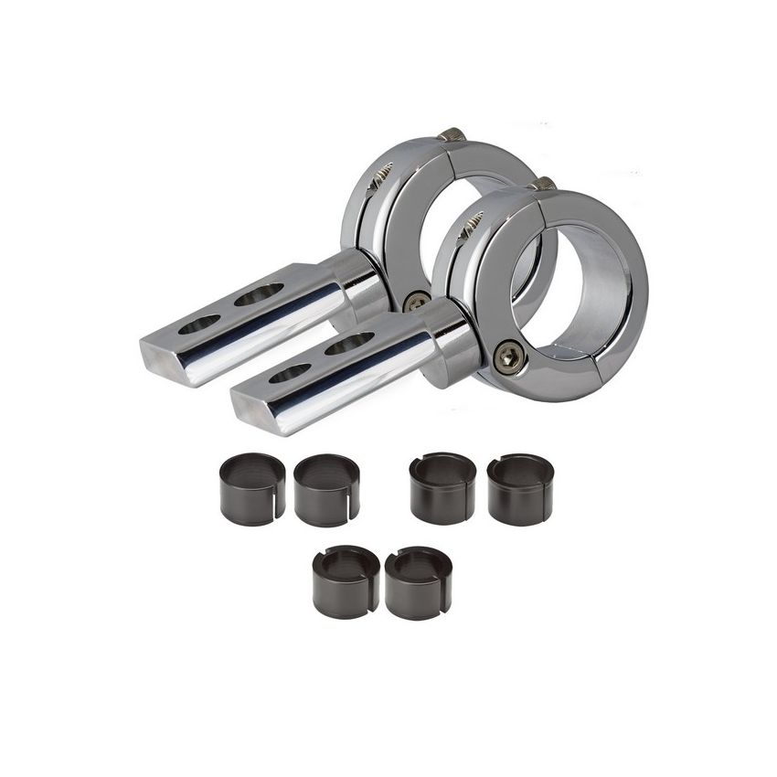 PIAA 74005 PIAA 360 Chrome Universal Mounting Bracket Kit, Fits 0.75