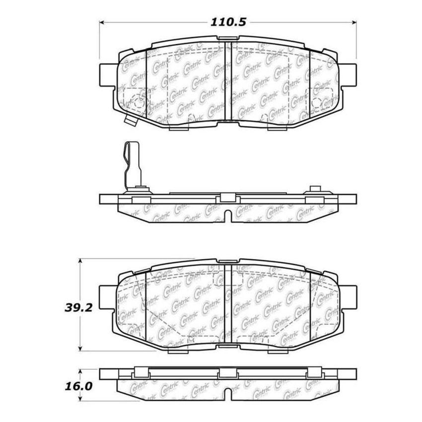 StopTech Street Touring 06-10 Subaru Legacy Sedan/Outback/13 BRZ Rear Brake Pads