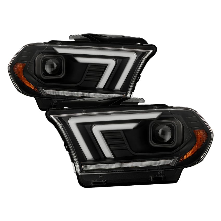 SPYDER 5088284 Projector Headlights - Sequential LED Turn Signal - Black