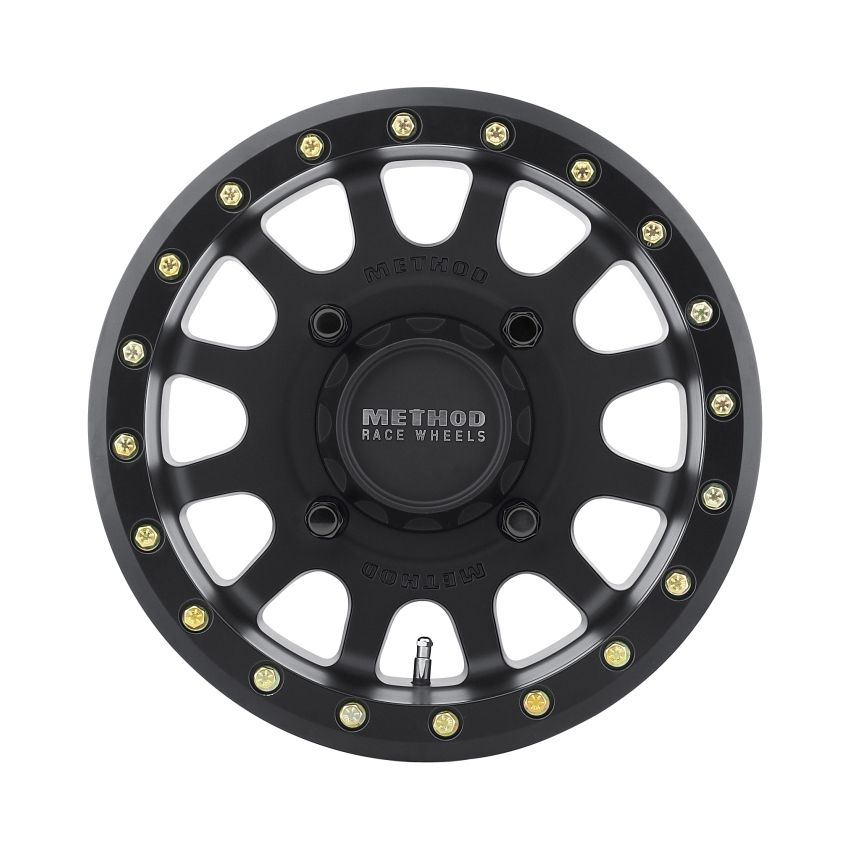Method Wheels MR40147047543B Method MR401 UTV Beadlock 14x7 / 4+3/13mm Offset / 4x136 / 106mm CB Matte Black Wheel