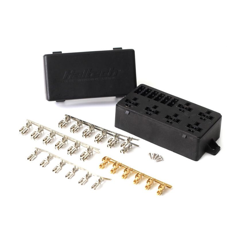 Haltech HT-030102 6 Circuit  Fuse Box w/Lid/Pins