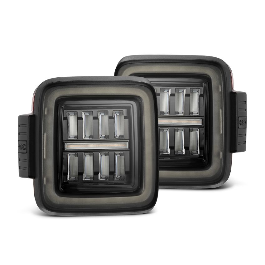 AlphaRex 602010 18-23 Jeep Wrangler JL NOVA Prismatic LED Taillights Alpha-Black