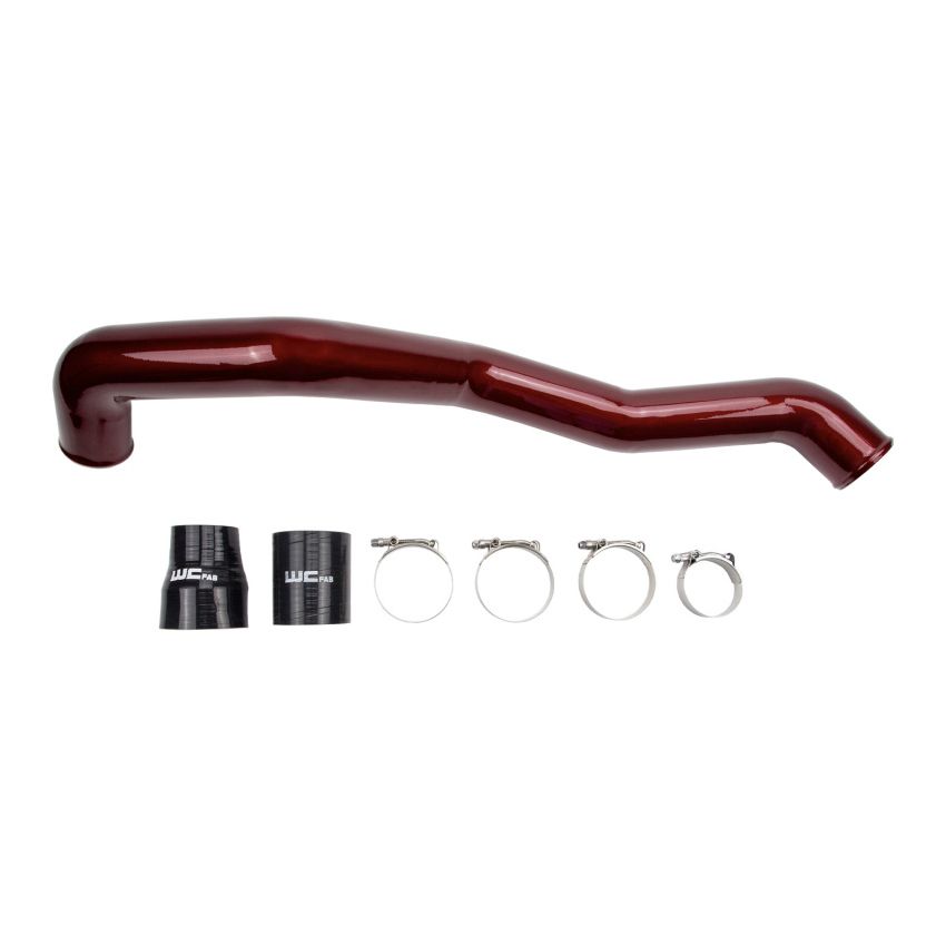 Wehrli WCF100353-FG 11-16 Chevrolet 6.6L LML Duramax Driver Side 3in Intercooler Pipe - Fluorescent Green