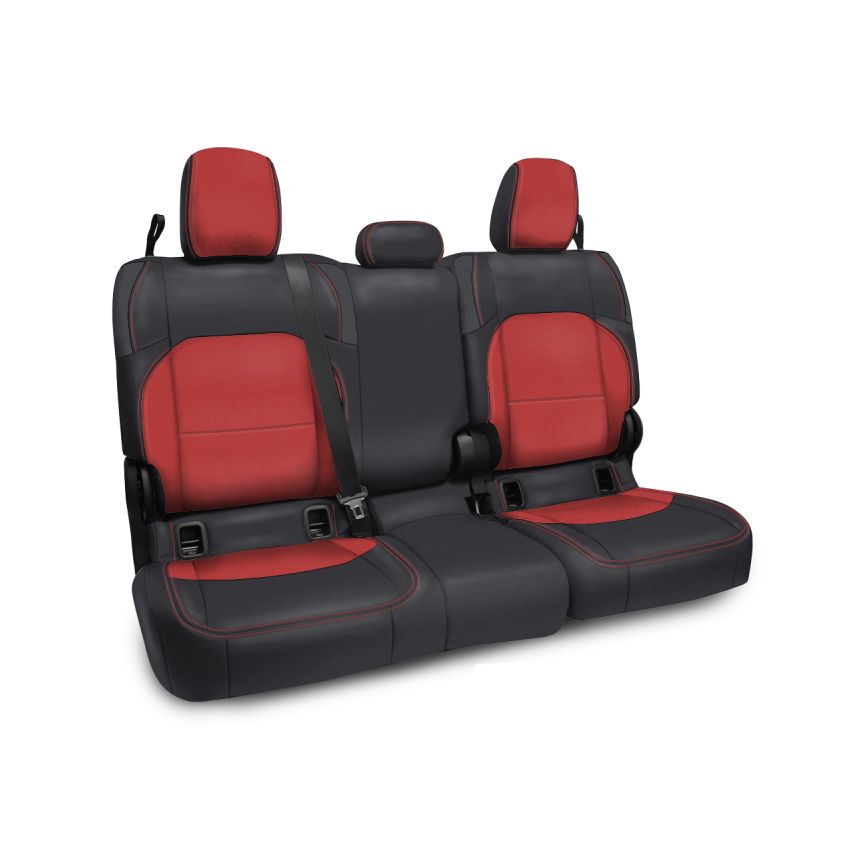 PRP 2020+ Jeep Gladiator JT Rear Bench Cover with Cloth Interior - Black/Red