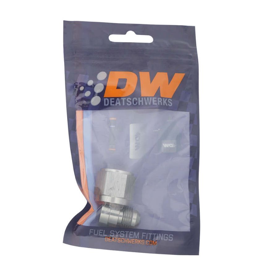 DeatschWerks 8AN Female Flare to 6AN Male Flare Reducer - Anodized DW Titanium