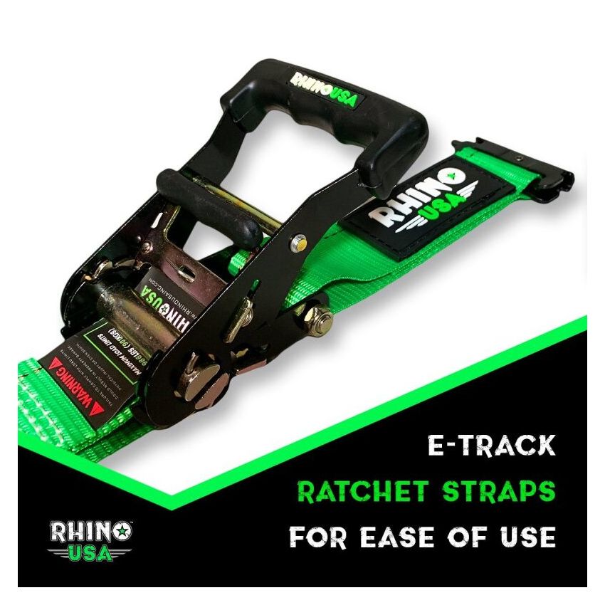 Rhino USA RNO-CHOCK-SET Utv Wheel Chock Tie-Down Kit (2-Wheel Kit) (Green)