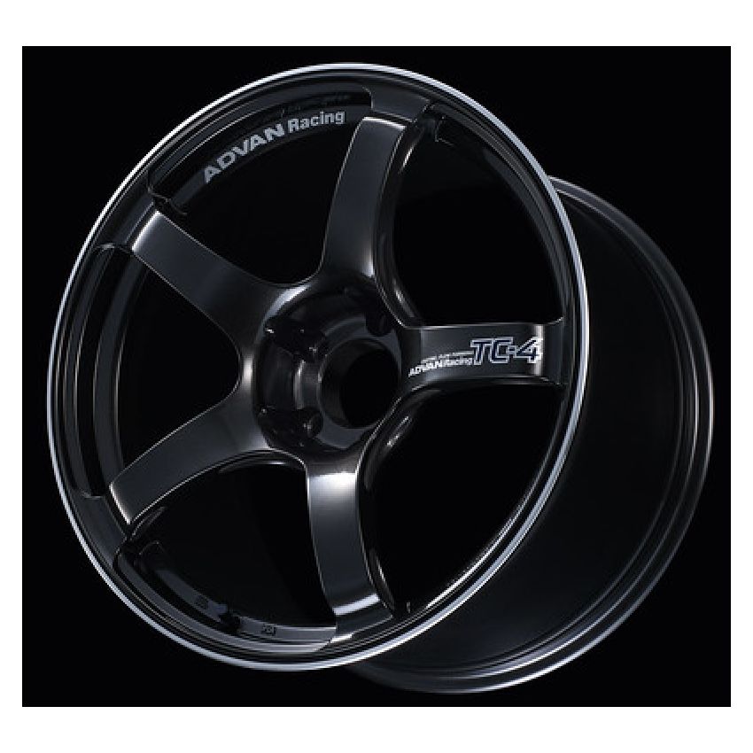 Advan YAD7F40ABGR TC4 17x7.5 +40 4-100 Black Gunmetallic & Ring Wheel