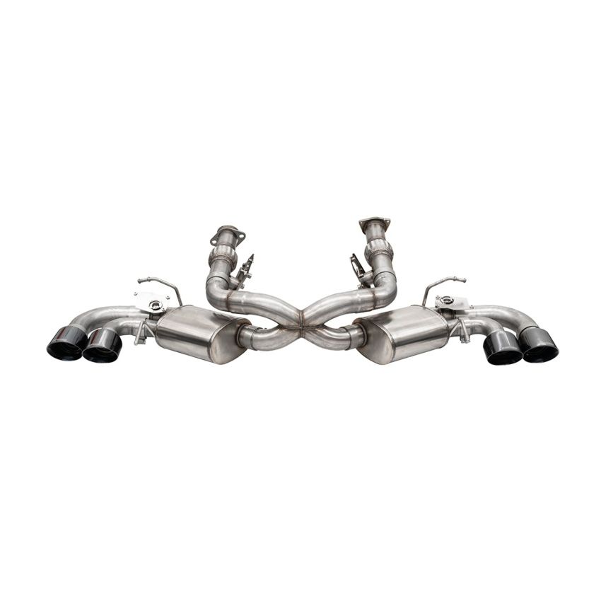 CORSA Performance 21103BLK Corsa 20-24 Corvette C8 3in Valved Cat-Back 4.5in Blk Quad Tips Fits Factory Perf Exhaust DeletesAFM