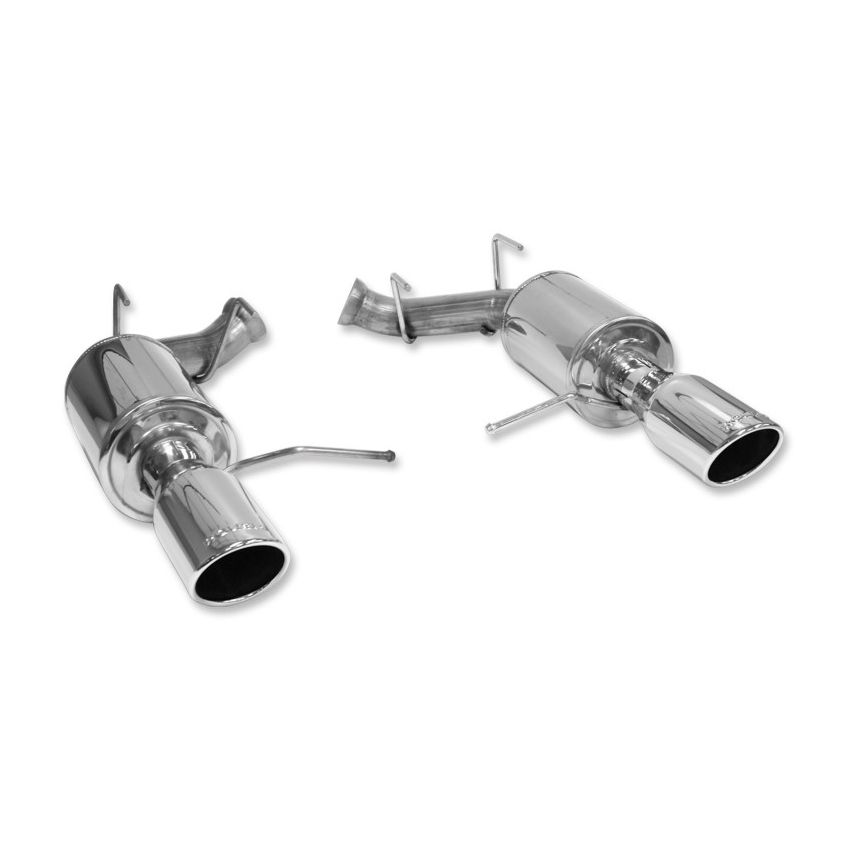 ROUSH 2011-2014 Ford Mustang V6 Enhanced Sound Dual Axle-Back w/ Round Tips