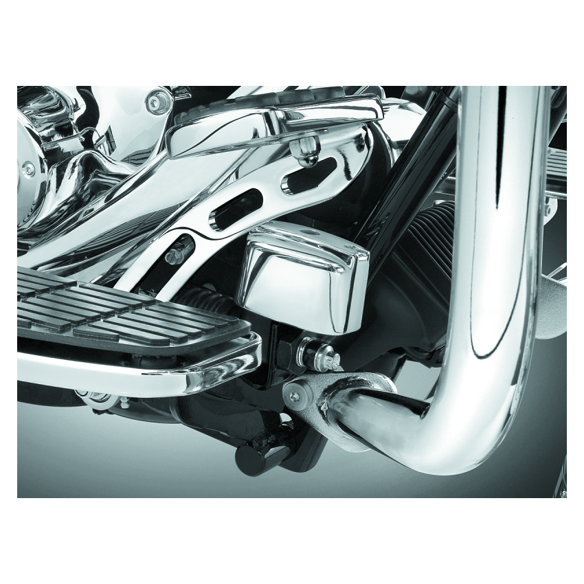 Kuryakyn 9128 Rear Master Cylinder Cover 99-07 Touring, 00-17 Softail Models Chrome